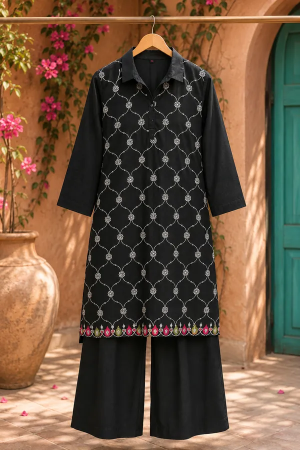 Black_Embroidered_Co-Ord_set_Set_for_Women