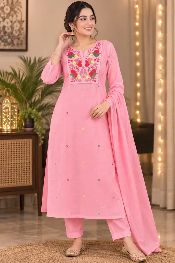 Pink_Pure_Cotton_A-line_Kurta_Set_with_Embroidery