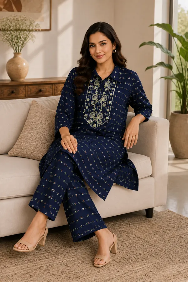 Blue_Cotton_Co-Ord_Set_For_Women