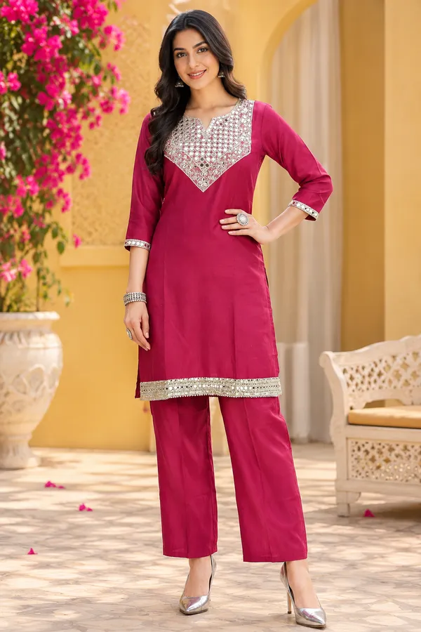 Pink_Embroidered_Kurta_Set_for_Women_with_Mirror_Work