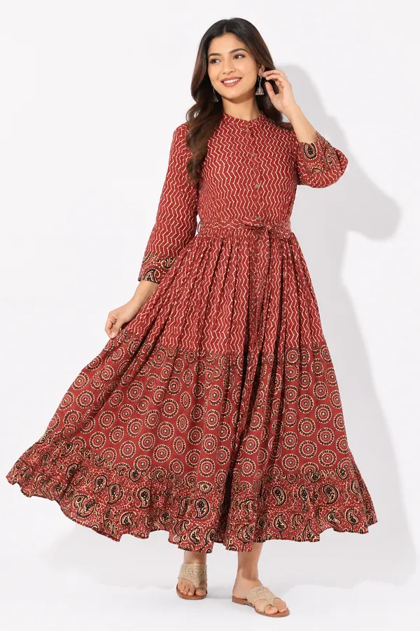 Maroon_Cotton_Maxi_Dress_For_Women