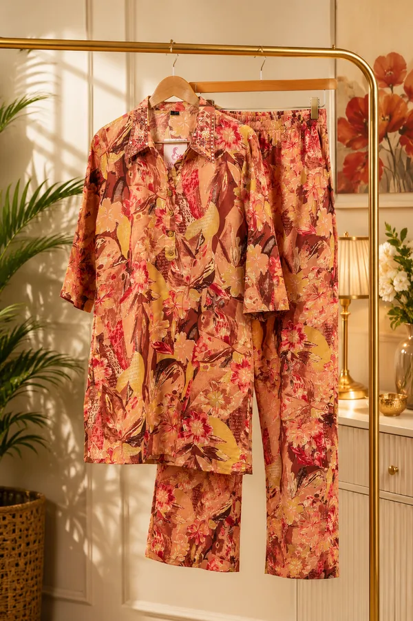 Red_And_Yellow_Cotton_Co-Ord_Set_For_Women