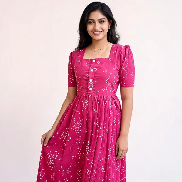 Pink_Cotton_Gown_For_Women