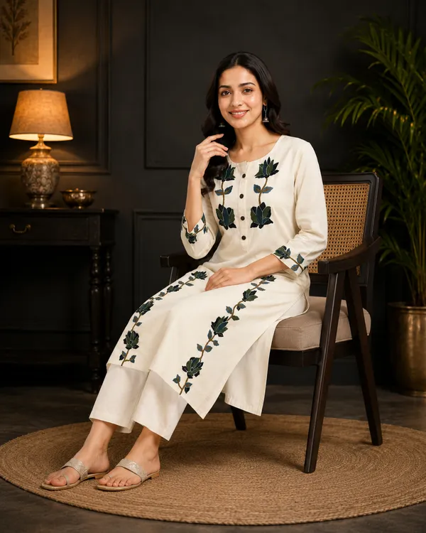 Off_White_Khadi_Kurta_Pant_Set_For_Women