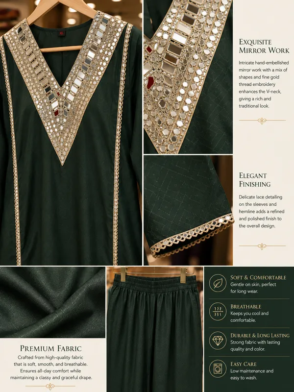 Dark_Green_Embroidered_Co-ord_Set_for_Women_with_Mirror_work