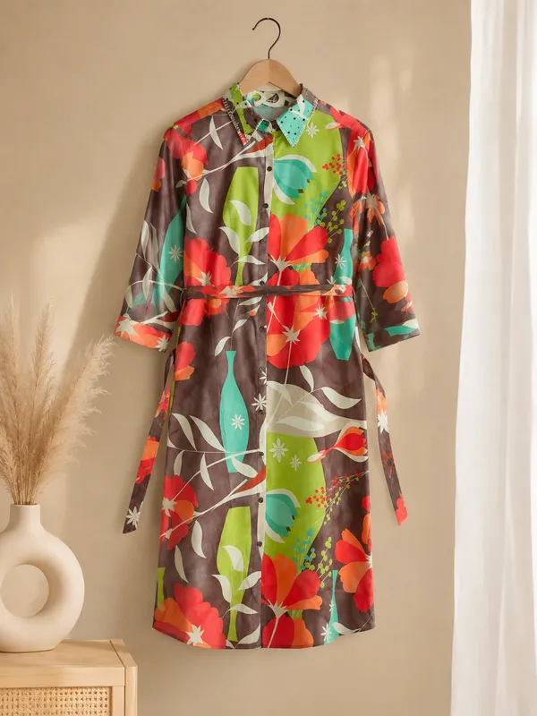 Multicolor_Elegant_Dress_Set_For_Women