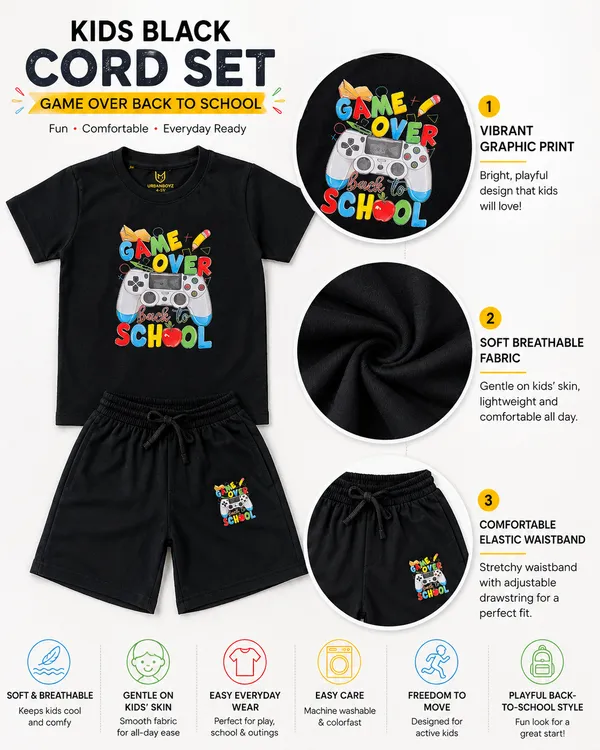 Black_Cotton_T-Shirt_And_Shorts_Set_For_Boys