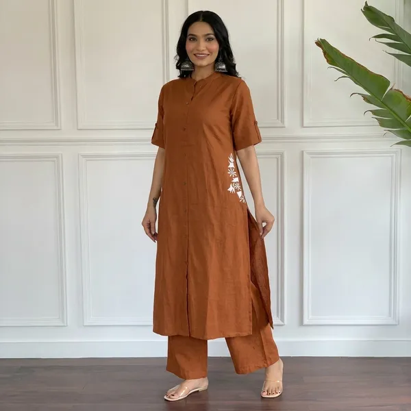 Pure_Cotton_Salb_Handwoven_Kurta_Work_Paired_With_Palazzo