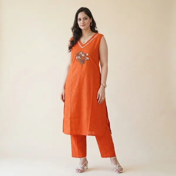 Fabric_Premium_Heavy_Slub_Cotton_Kurta_Palazzo