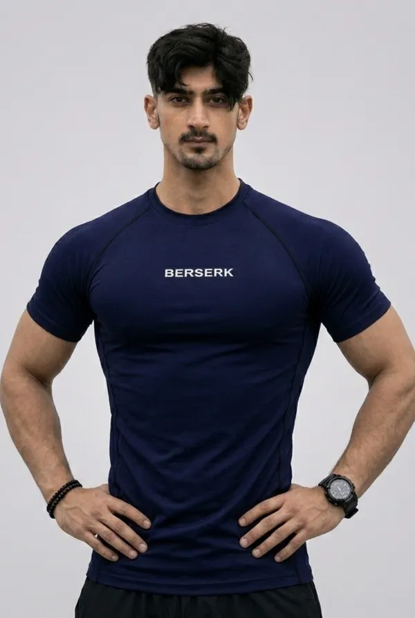 Midnight_Navy_Half_Sleeve_Compression_Tshirt