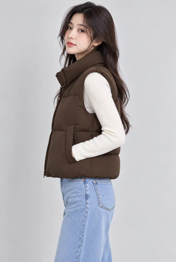 Brown_Puffer_Sleeveless_Vest_for_Women