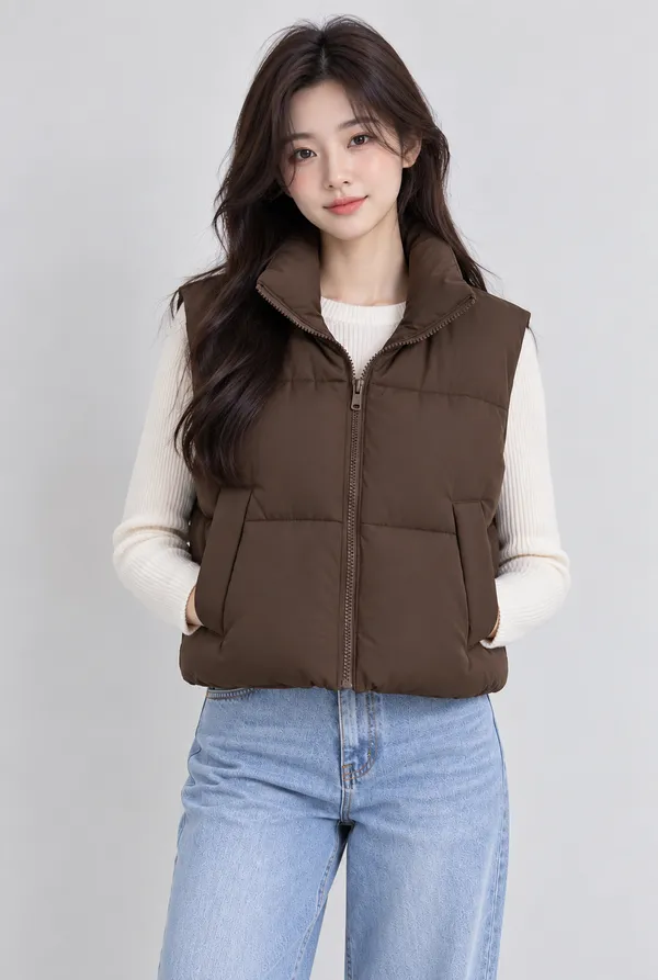 Brown_Puffer_Sleeveless_Vest_for_Women