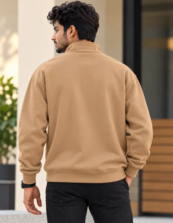 Tan_Quarter_Zip_Sweatshirt_for_Men