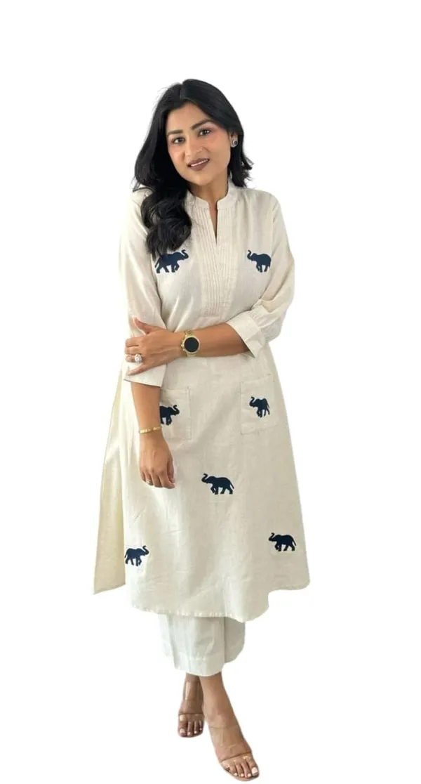 White_Cotton_Printed_Straight_Kurti_Pant_Dupatta_Set_For_Women