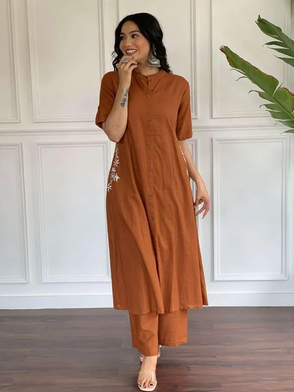 Blue_Rayon_Printed_Straight_Kurti_With_Pant_Dupatta_Set_For_Women