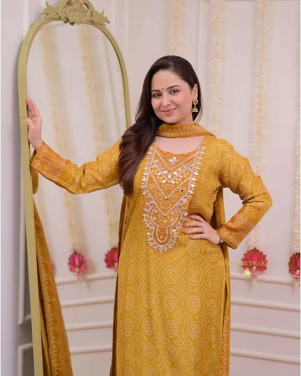Yellow_Cotton_Regular_Embroidered_Straight_Kurti_Pant_Dupatta_Set_For_Women