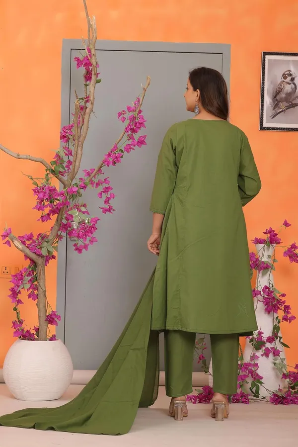 Green_Cotton_Embroidered_Straight_Kurti_With_Pant_Set_For_Women