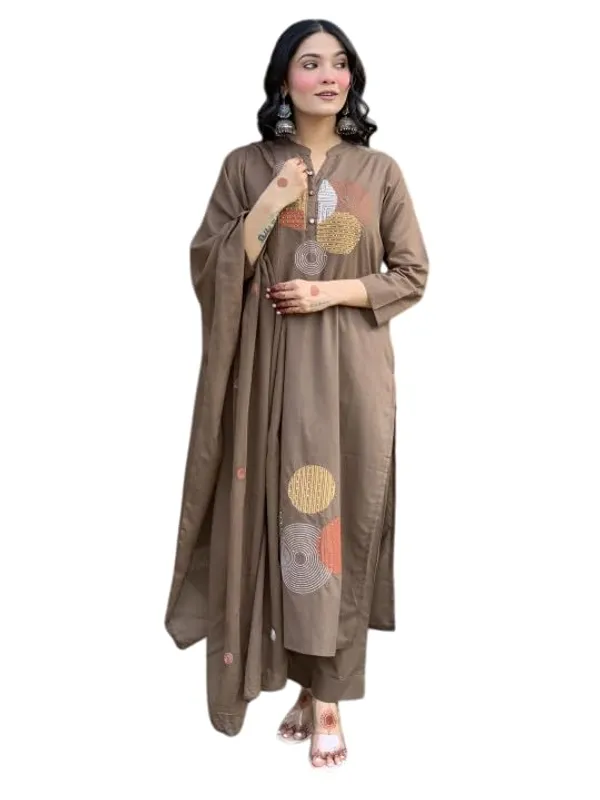Grey_Cotton_Regular_Embroidered_Straight_Kurti_Set_With_Pant_Dupatta_For_Women