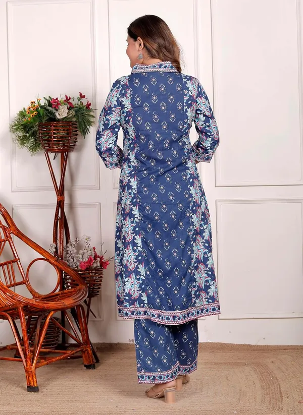 Navy_Blue_Cotton_Printed_Straight_Kurti_With_Pant_Dupatta_Set_For_Women