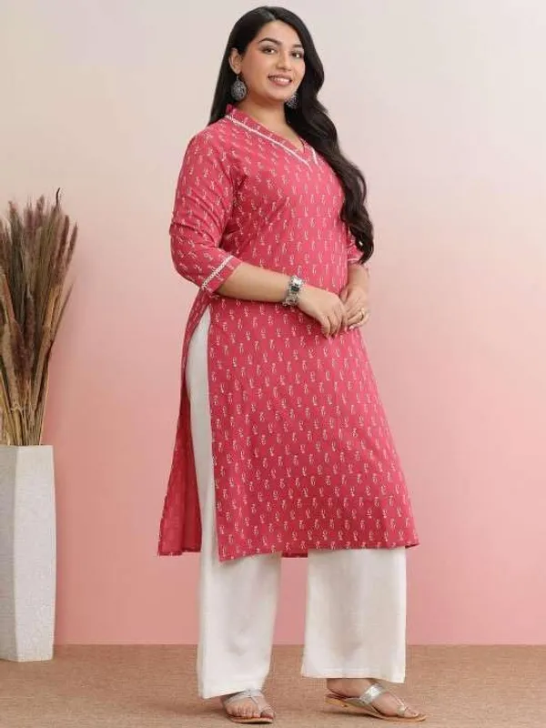 Pink_Rayon_Regular_Printed_Straight_Kurti_With_Pant_Set_For_Women