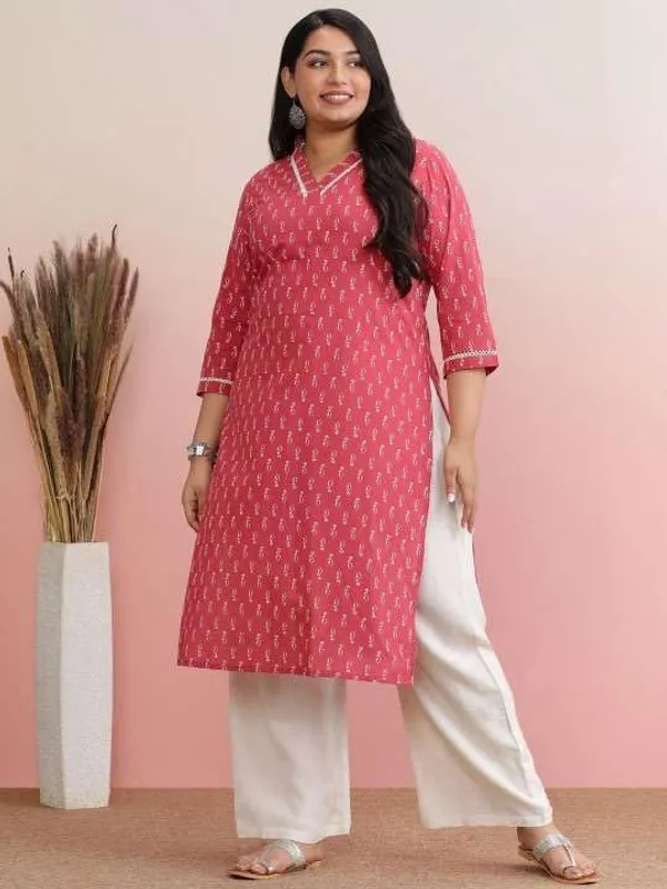 Pink_Rayon_Regular_Printed_Straight_Kurti_With_Pant_Set_For_Women