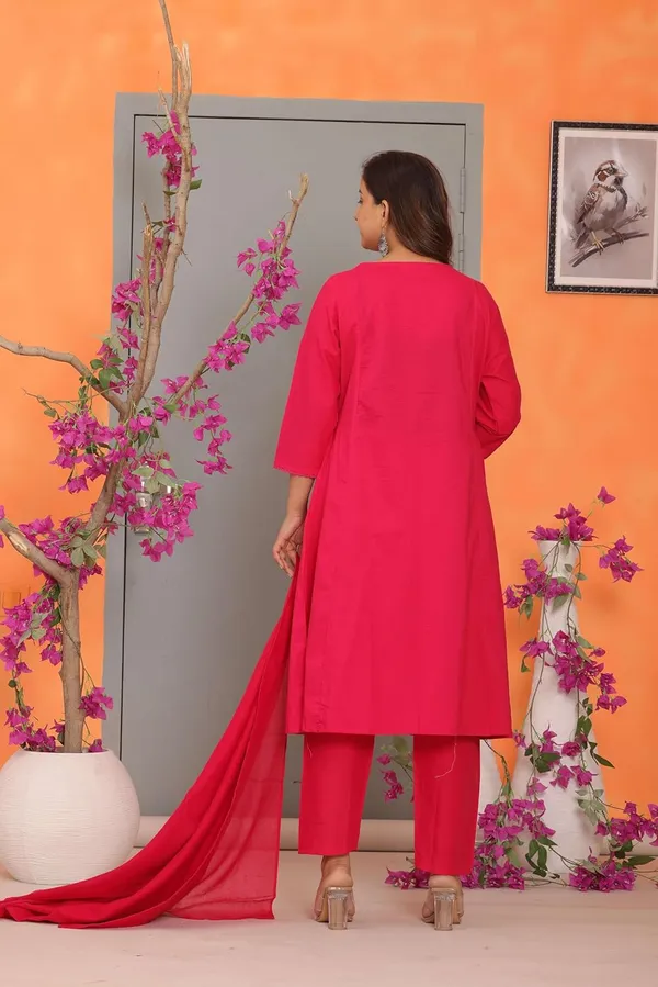 Pink_Cotton_Regular_Embroidered_Straight_Kurti_With_Pant_Set_For_Women