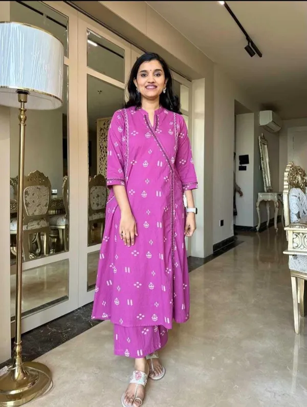 Purple_Cotton_Regular_Embroidered_Anarkali_Kurti_Set_With_Pant_Dupatta_For_Women