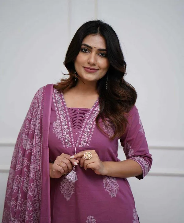 Purple_Cotton_Embroidered_Straight_Kurti_Set_With_Pant_Dupatta_For_Women