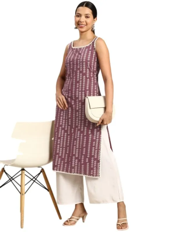 Mauve_Rayon_Printed_Straight_Kurti_With_Pant_Dupatta_Set_For_Women