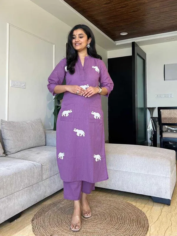 Purple_Cotton_Regular_Printed_Straight_Kurti_With_Pant_Dupatta_For_Women