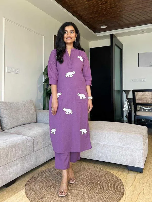 Purple_Cotton_Regular_Printed_Straight_Kurti_With_Pant_Dupatta_For_Women