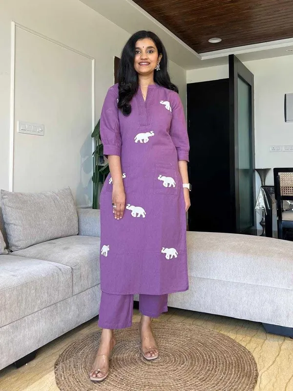 Purple_Cotton_Regular_Printed_Straight_Kurti_With_Pant_Dupatta_For_Women