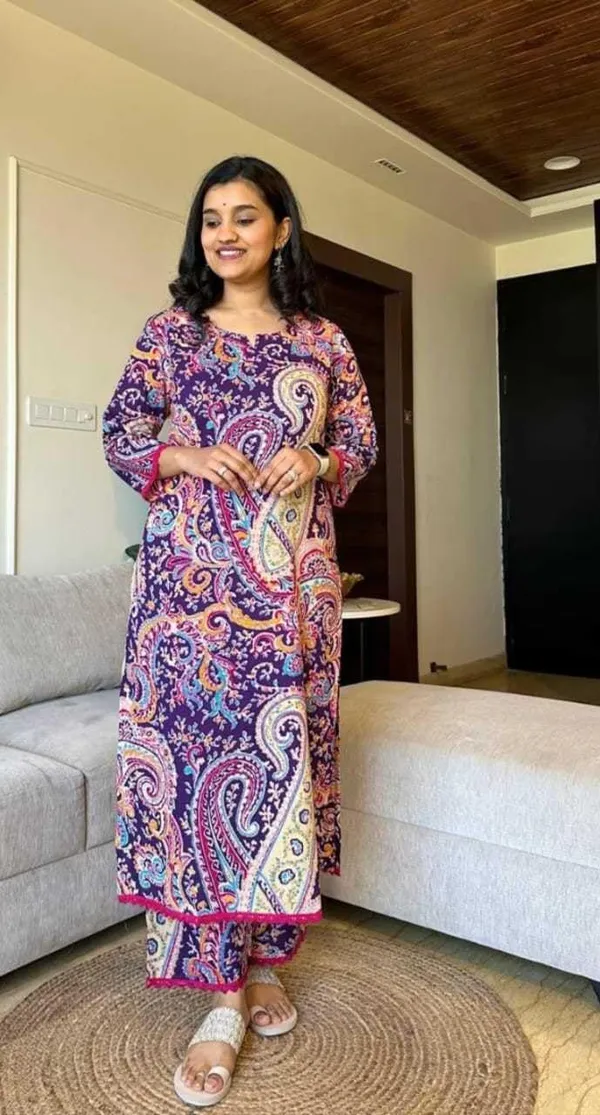 Multicolour_Cotton_Regular_Printed_Straight_Kurti_Set_With_Pant_For_Women
