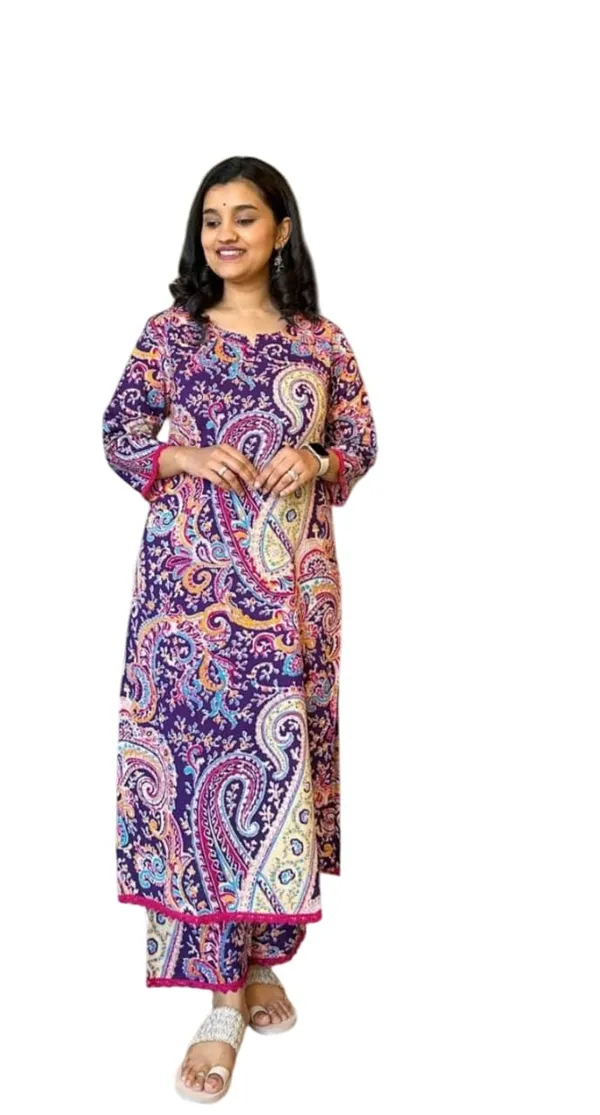 Multicolour_Cotton_Regular_Printed_Straight_Kurti_Set_With_Pant_For_Women