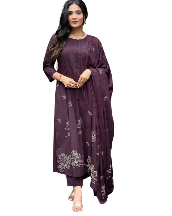 Purple_Cotton_Regular_Floral_Printed_Long_Straight_Kurti_Set_With_Pant_Dupatta_For_Women