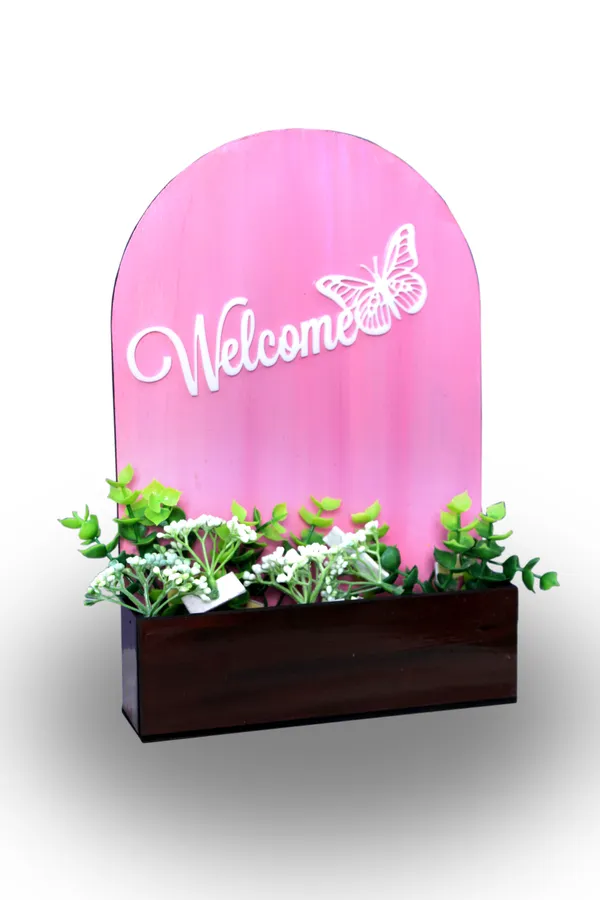 Pink_Wooden_Arch_Welcome_Decor_with_Artificial_Flowers
