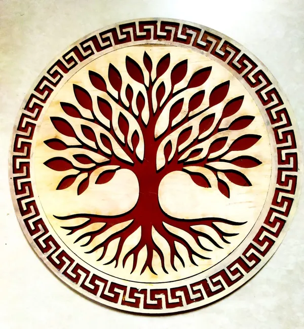 round_tree_wall_hanging_plate