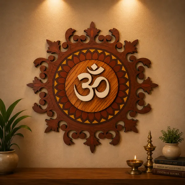 Wooden_round_Frame_with_Om_symbol