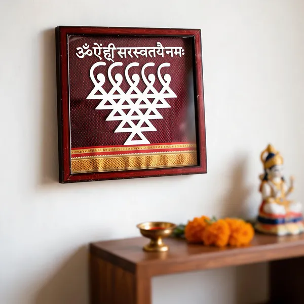 Wooden_Saraswati_Yantra_Religious_Symbol_Frame