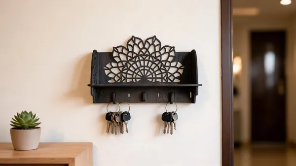 Wooden_Mandala_Cut_Wall_Mounted_Key_Holder_with_Shelf