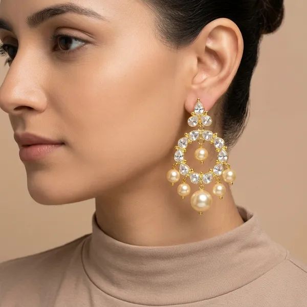14_Ct_Polki_Handmade_Gold_Plated_Pearl_Chandelier_Earrings_For_Women