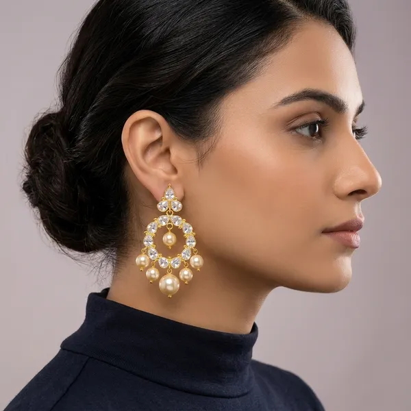 14_Ct_Polki_Handmade_Gold_Plated_Pearl_Chandelier_Earrings_For_Women