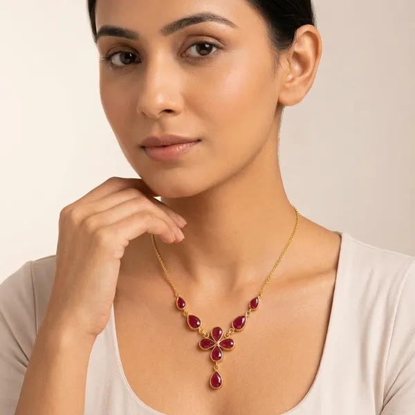 14_Ct_Polki_Handmade_Gold_Plated_Ruby_Stone_Floral_Pendant_Necklace_For_Women