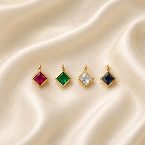 14_Ct_Polki_Handmade_Gold_Plated_Square_Drops_Set_Of_4
