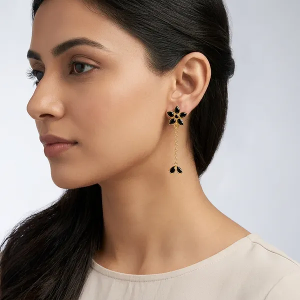 14_Ct_Polki_Handmade_Black_Stone_Floral_Drop_Earrings_With_Gold_Plating_For_Women