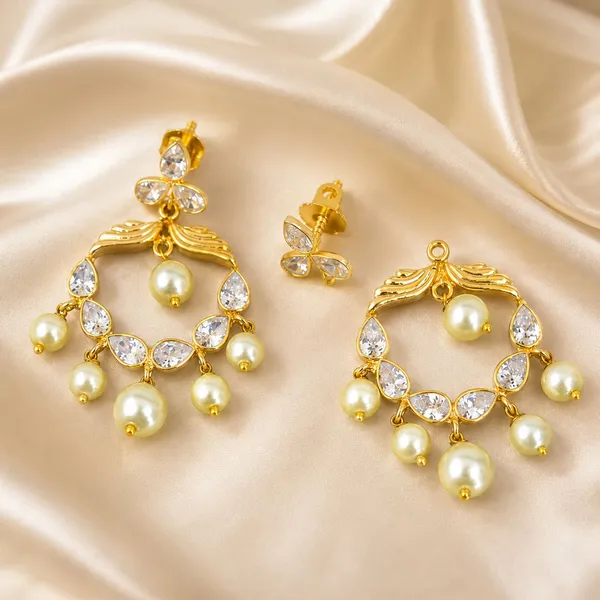 14_Ct_Polki_Handmade_Gold_Plated_Pearl_Drop_Chandbali_Earrings_With_Stones