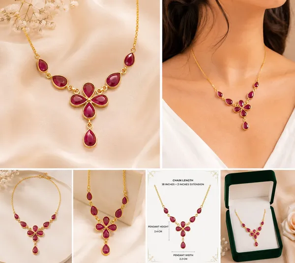 14_Ct_Polki_Handmade_Gold_Plated_Ruby_Stone_Floral_Pendant_Necklace_For_Women