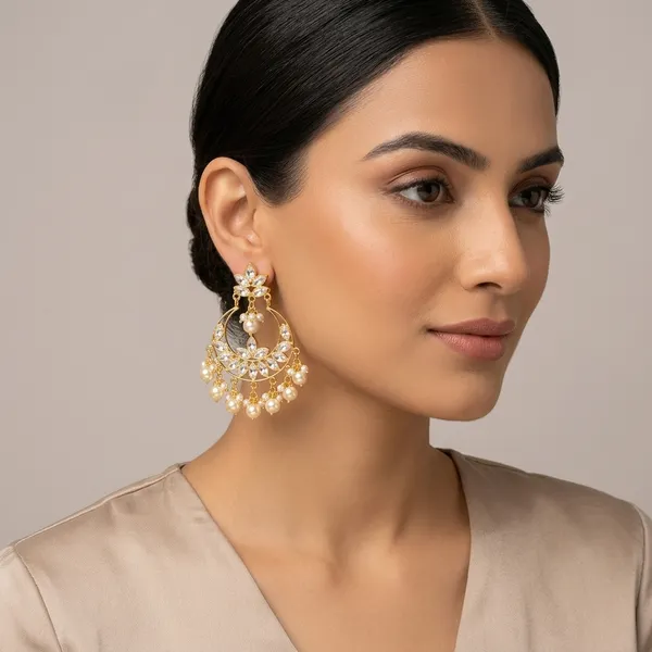 14_Ct_Polki_Handmade_Gold_Plated_Pearl_Drop_Chandbali_Earrings_For_Women