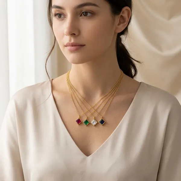 14_Ct_Polki_Handmade_Gold_Plated_Square_Drops_Set_Of_4