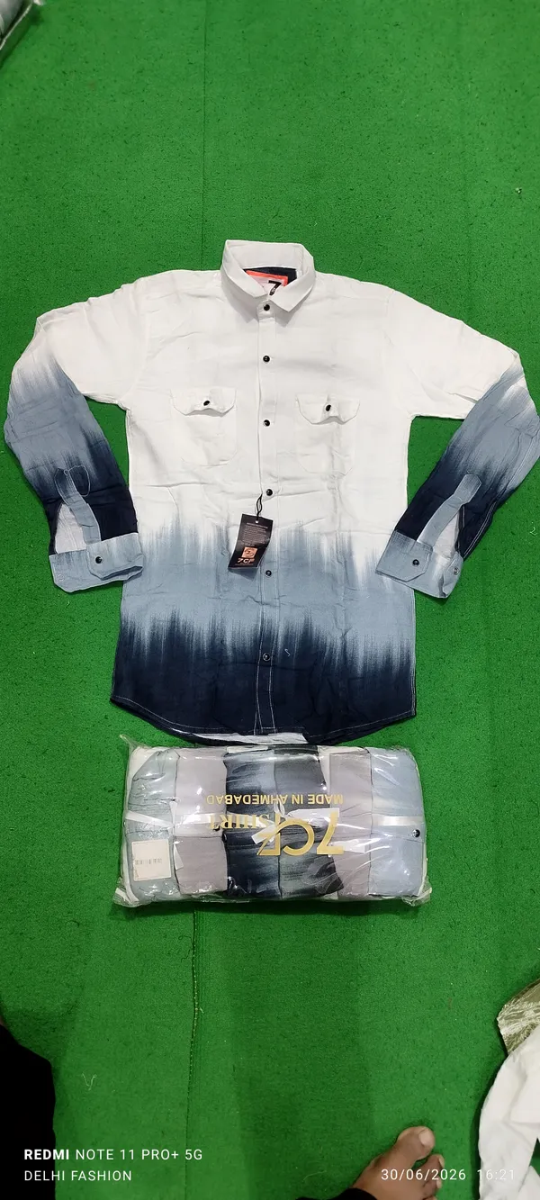 White_Ombre_Long_Sleeve_Shirt_for_Men